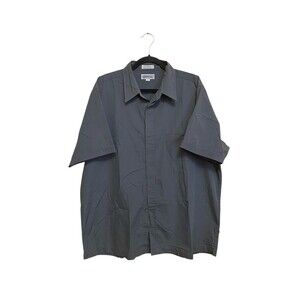 Aeropostale Shirt Mens Gray Button Up Short Sleeve Size XL